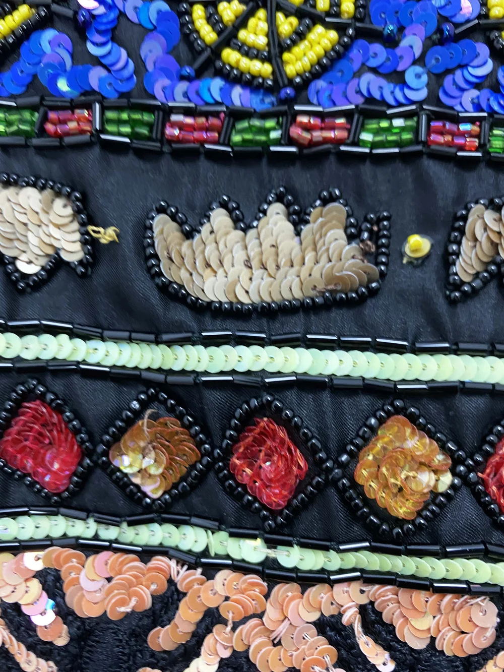 Todd Oldham F/W 1994 beaded striped gown — JAMES VELORIA